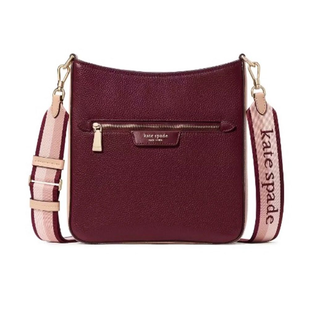 Kate Spade Hudson Colorblock Messenger Bag In Cherry Juice